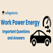JEE Main study notes on Work, Power and Energy: Important Formulas and Previous Year Solved Questions