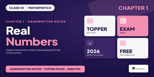 Class 10 Maths Real Numbers Handwritten Notes - Download PDF
