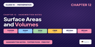 Class 10 Maths Surface Areas & Volumes Handwritten Notes