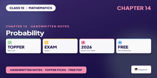 Class 10 Maths Probability Handwritten Notes - Download PDF