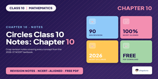 Circles Class 10 Notes: Chapter 10 Maths
