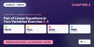 NCERT Exemplar Solutions Class 10 Maths Chapter 3 Exercise 3.4 Pair of Linear Equations in Two Variables