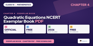 NCERT Exemplar Class 10 Maths Chapter 4 Book PDF