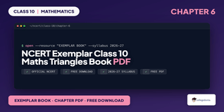 NCERT Exemplar Class 10 Maths Triangles Book PDF