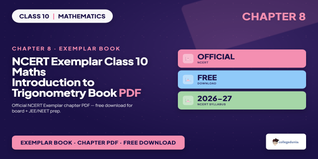 NCERT Exemplar Class 10 Maths Introduction to Trigonometry Book PDF