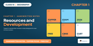 Resources and Development Class 10 Handwritten Notes