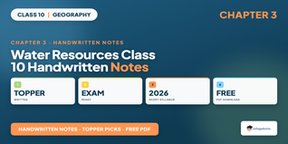 Water Resources Class 10 Handwritten Notes