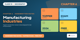 Manufacturing Industries Class 10 Handwritten Notes