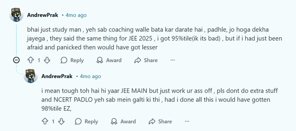 What Reddit Users are Advising to JEE 2026 Aspirants? 