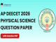 AP DEECET 2026 Physical Science Question Paper: Download Answer Key ...
