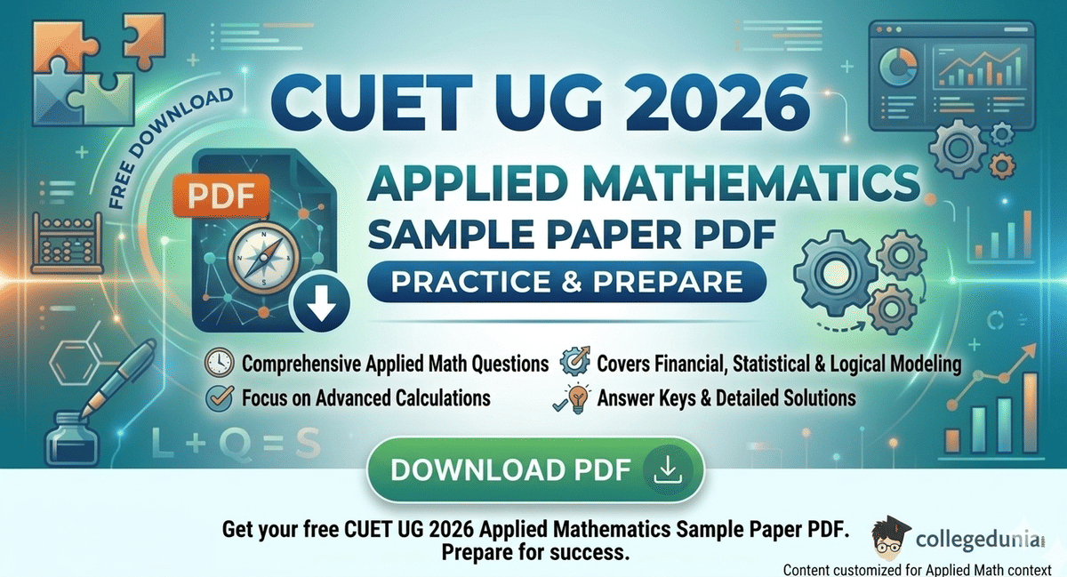 CUET UG Applied Mathematics Sample Paper 2026 PDF