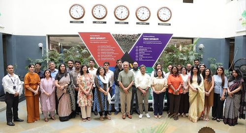 Faculty, staff, and students at the FIIBX launch at FIIB, New Delhi.