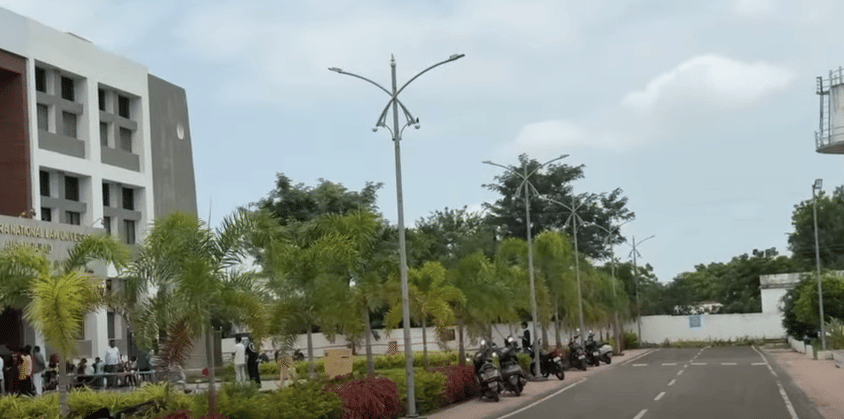 Garden area of MNLU Aurangabad