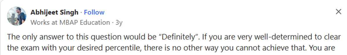 Preparation Tips for 95 Percentile