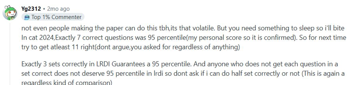 Preparation Tips for 95 Percentile