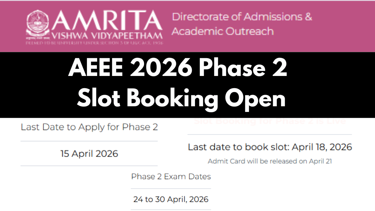 AEEE 2026 Phase 2 Slot Booking Open