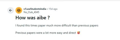 AIBE XXI 2026 Paper Analysis Reddit