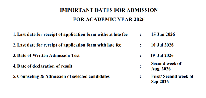 AIN Guwahati M.Sc Nursing Admission Dates 2026
