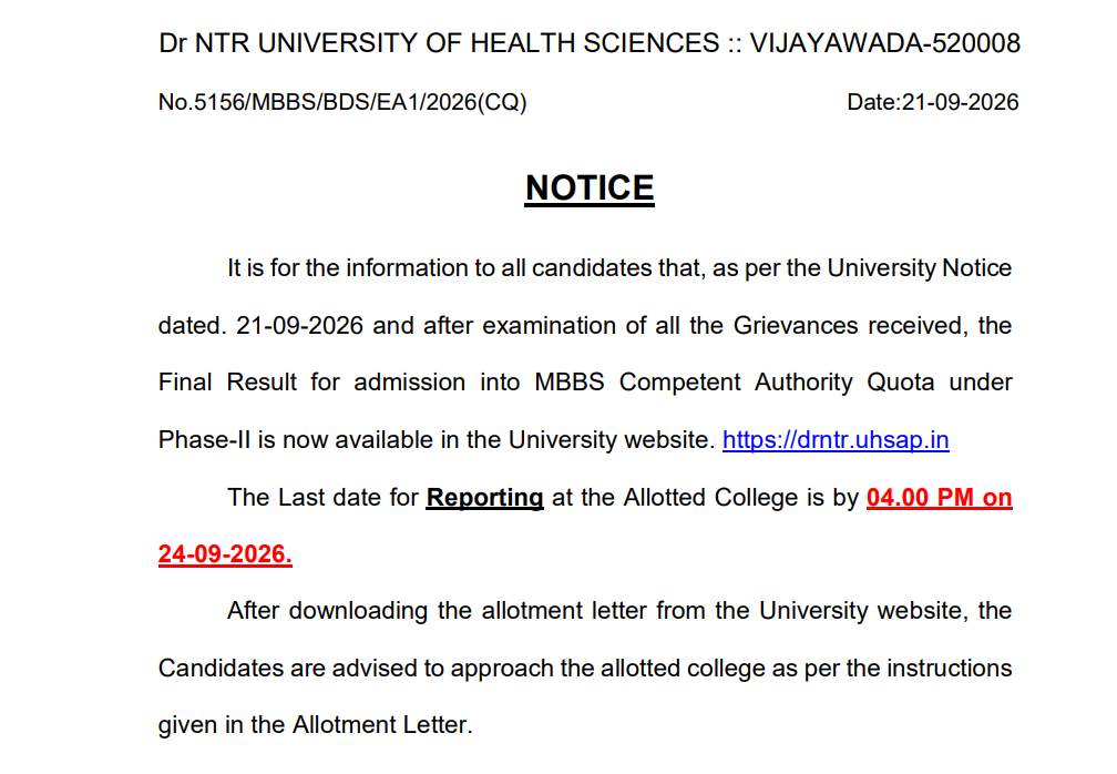 AP NEET UG 2026 Phase 2 Key Details
