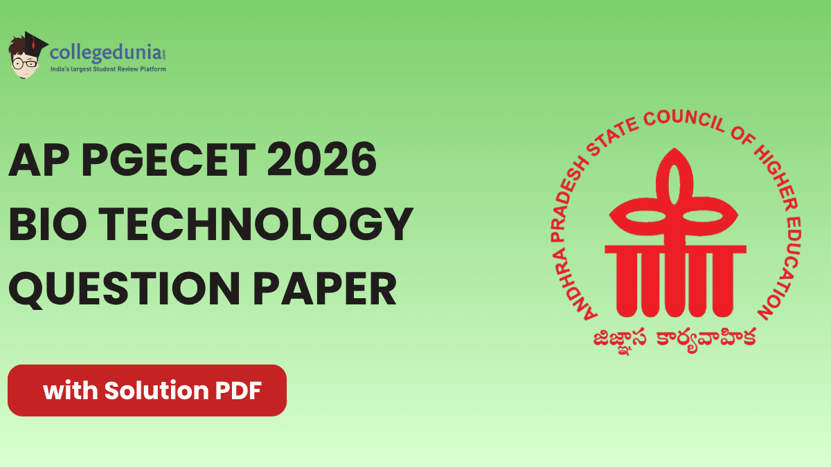 AP PGECET 2026 Bio Technology Question Paper