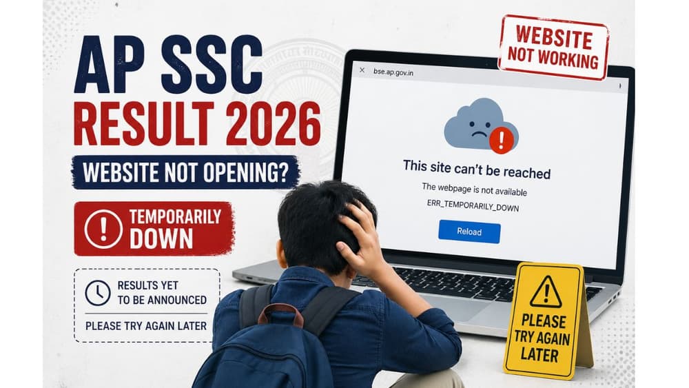 AP SSC Result 2026 Website not Opening