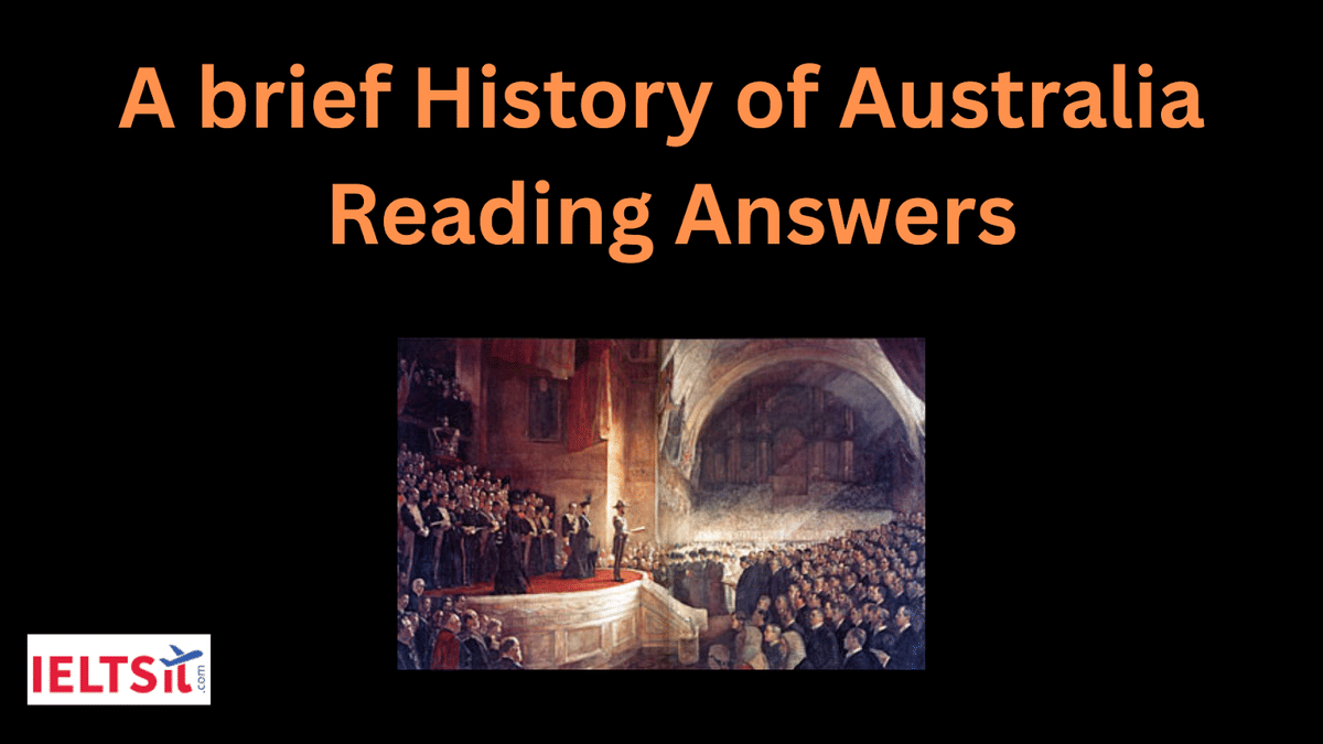 A brief History of Australia Reading Answers