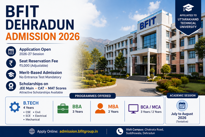 BFIT Dehradun Admission 2026