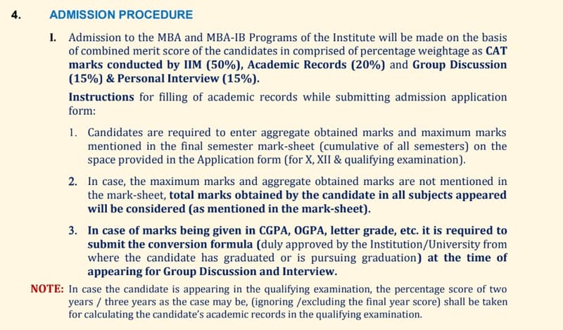 BHU MBA Admission Procedure