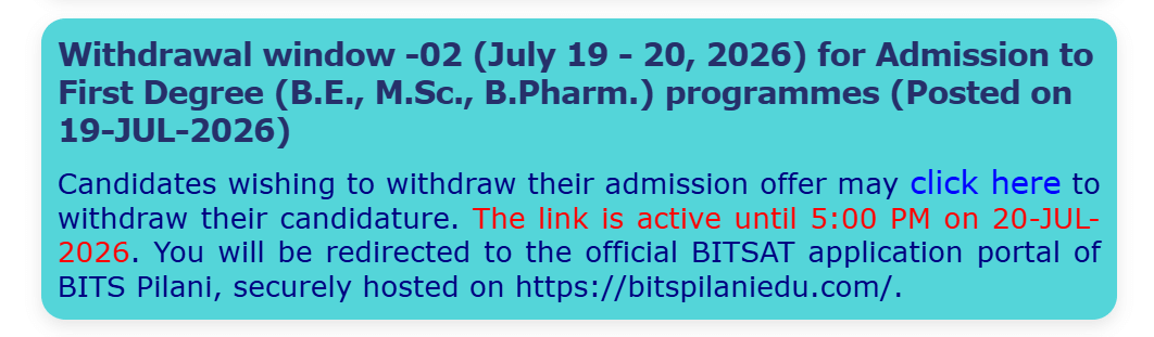 BITSAT 2026