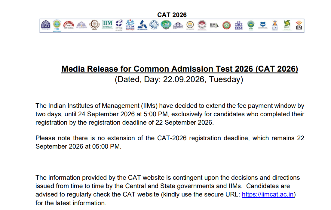CAT 2026 Key Details