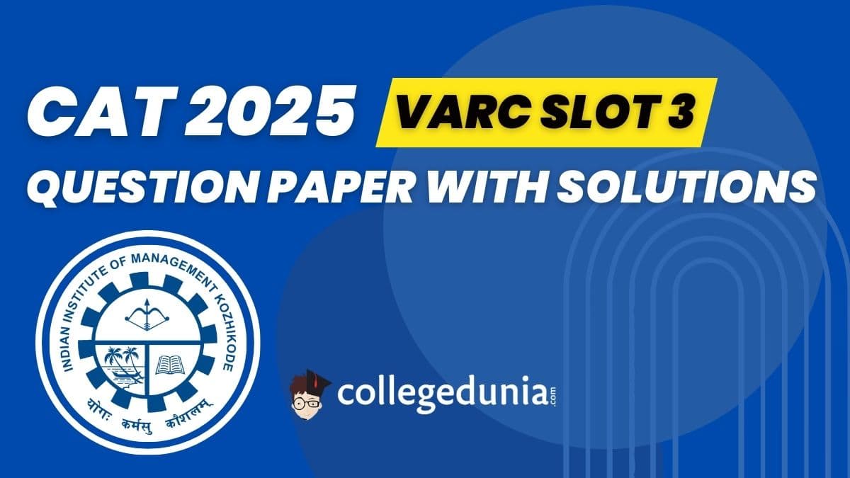CAT 2025 Slot 3 VARC Question Paper with Solutions PDF