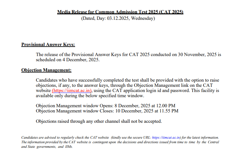 CAT Exam 2025