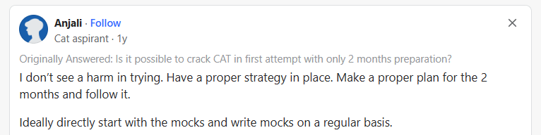 CAT 2025 Preparations