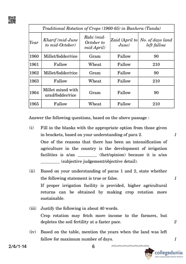 CBSE Class 10 English Question Paper 2024 (Set 1 - 2/4/1) Available ...
