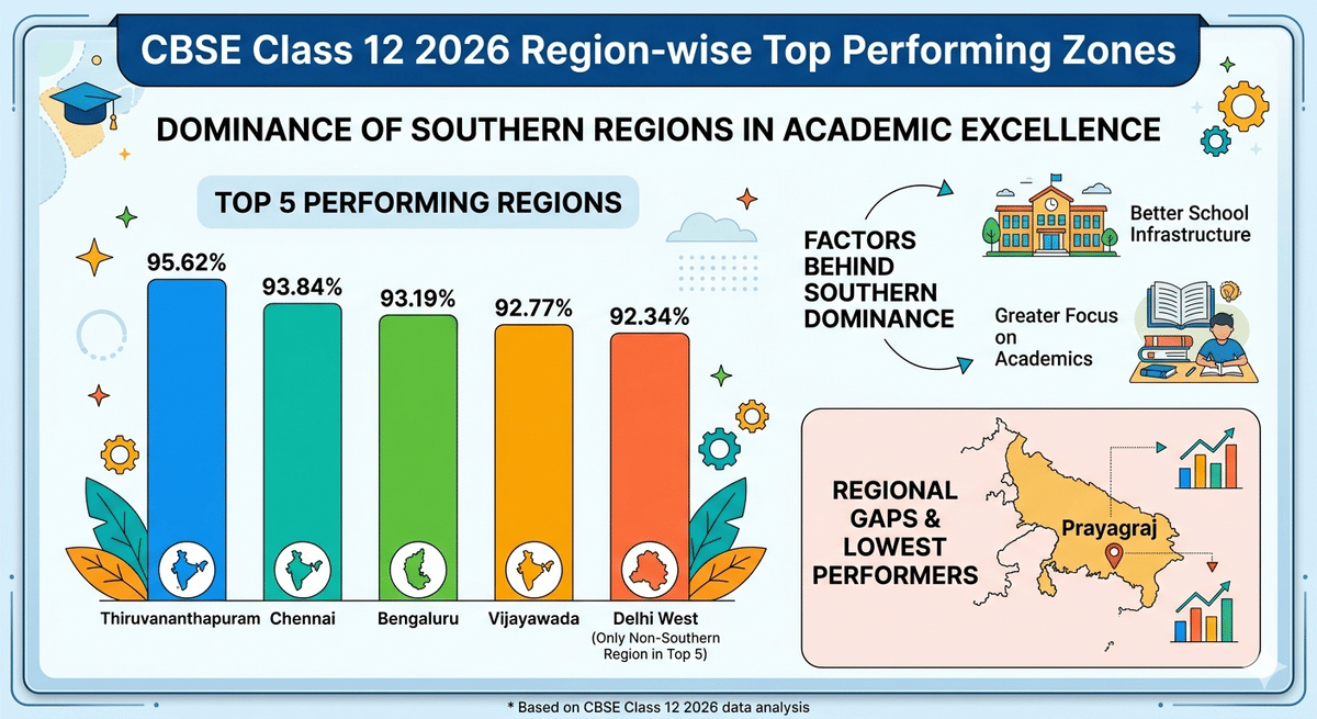 CBSE Class 12 2026 Regional stats
