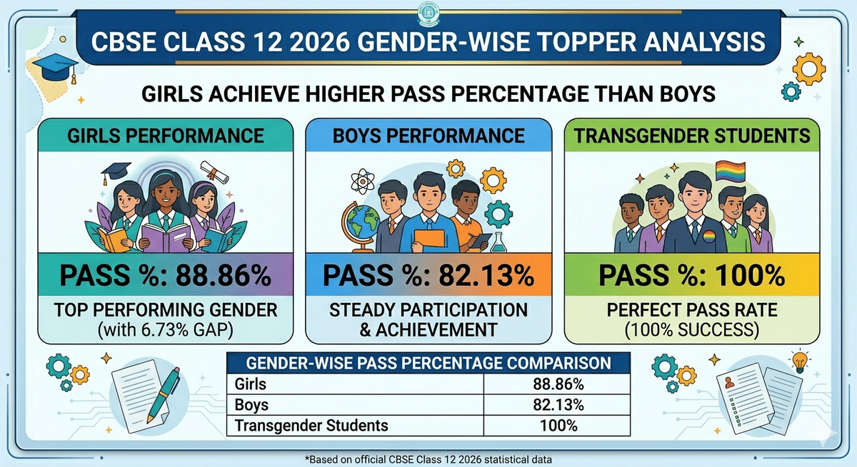 CBSE Class 12 Gender wise results
