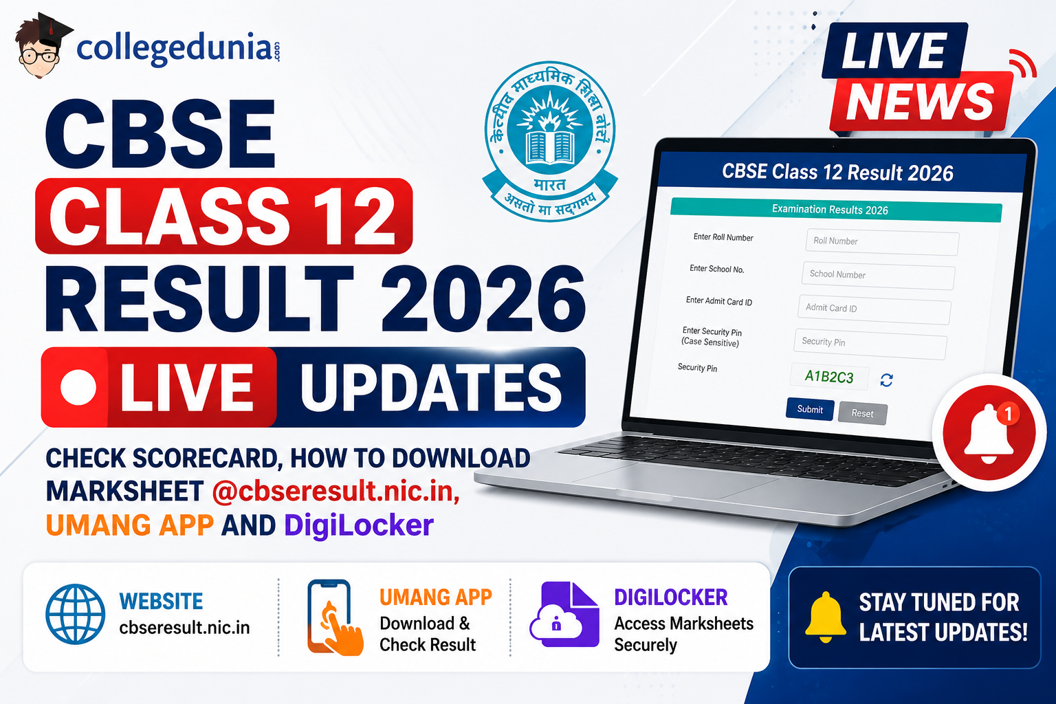 CBSE Results 2026 Live Updates