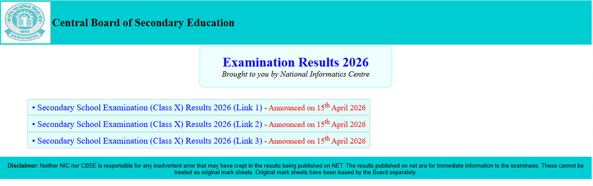 CBSE Results released