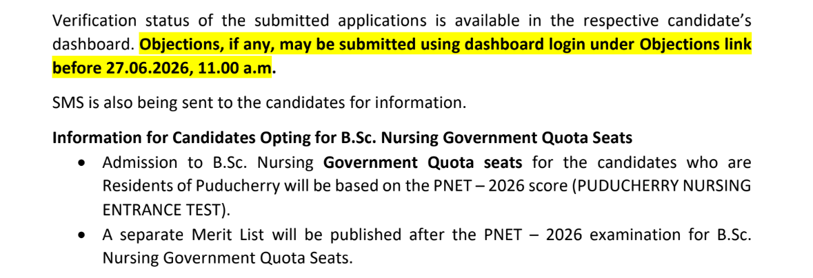 CENTAC UG Non NEET 2026 Revised Provisional Merit List Released