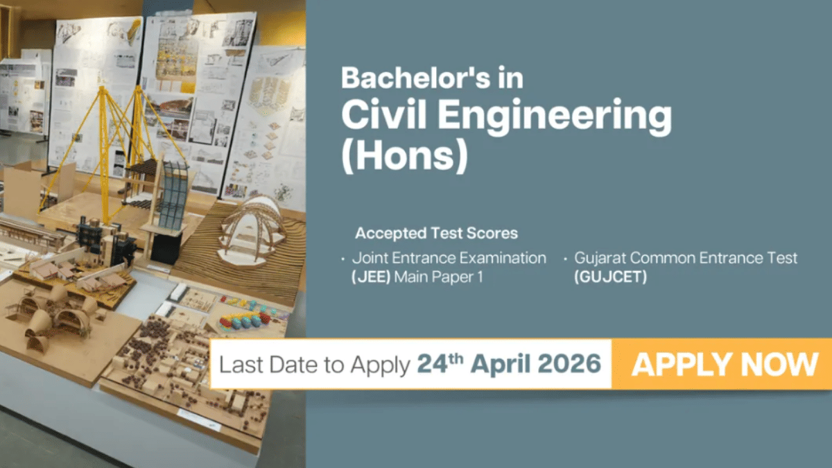 CEPT University B.Tech Civil Engineering Admissions 2026 Open