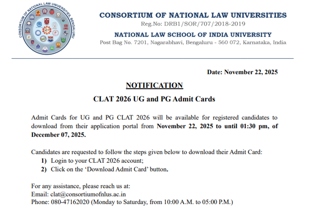 CLAT Admit Card