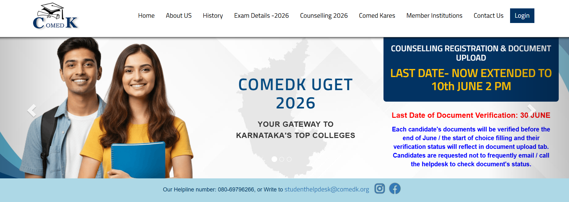 COMEDK 2026 Counselling Registration Deadline Extended
