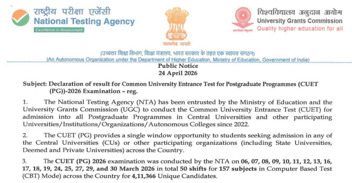 CUET PG 2026 Results