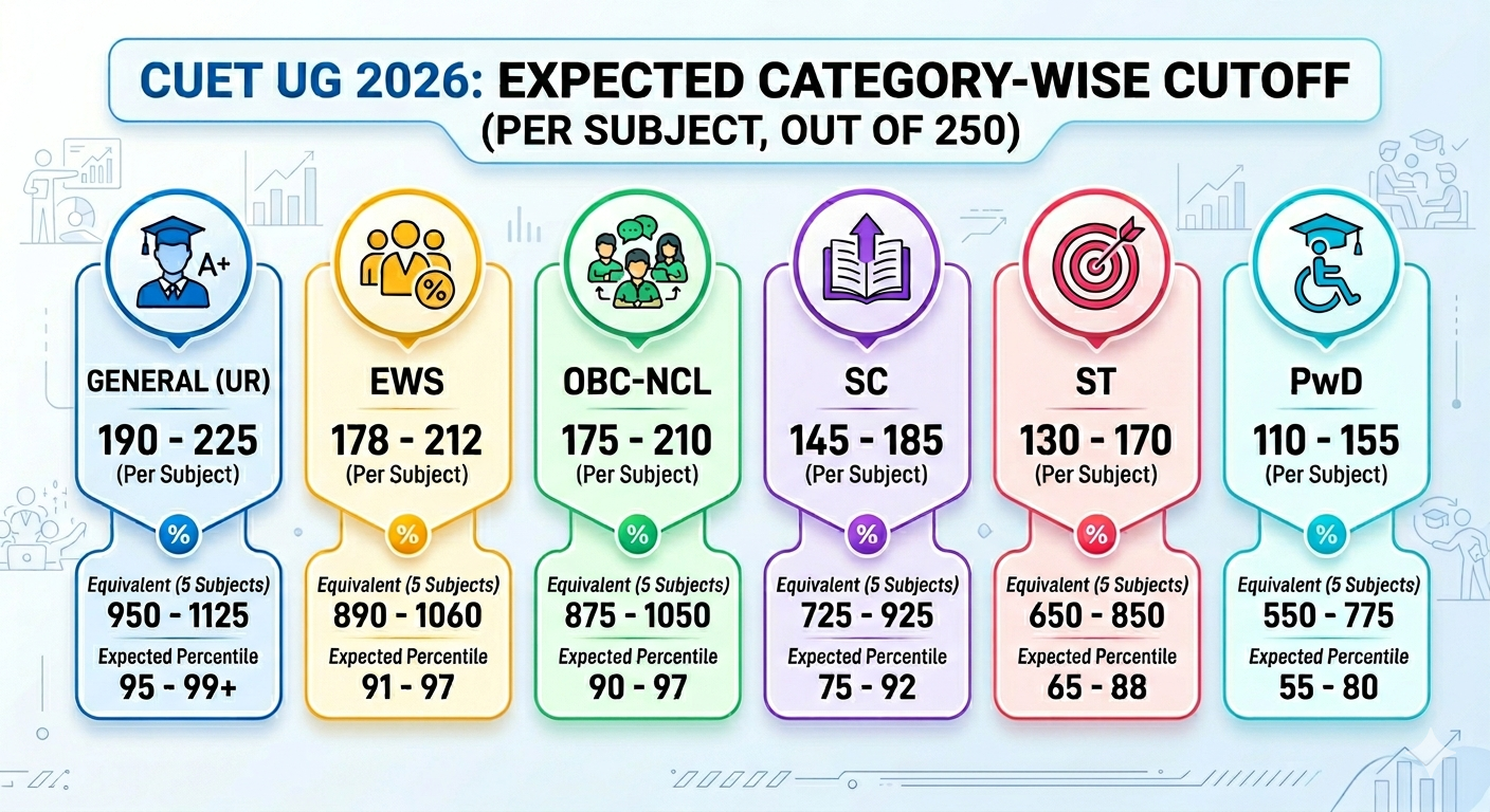 CUET UG 2026 Expected Cutoff Marks