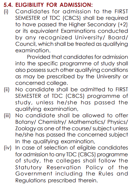 Cachar College Eligibility