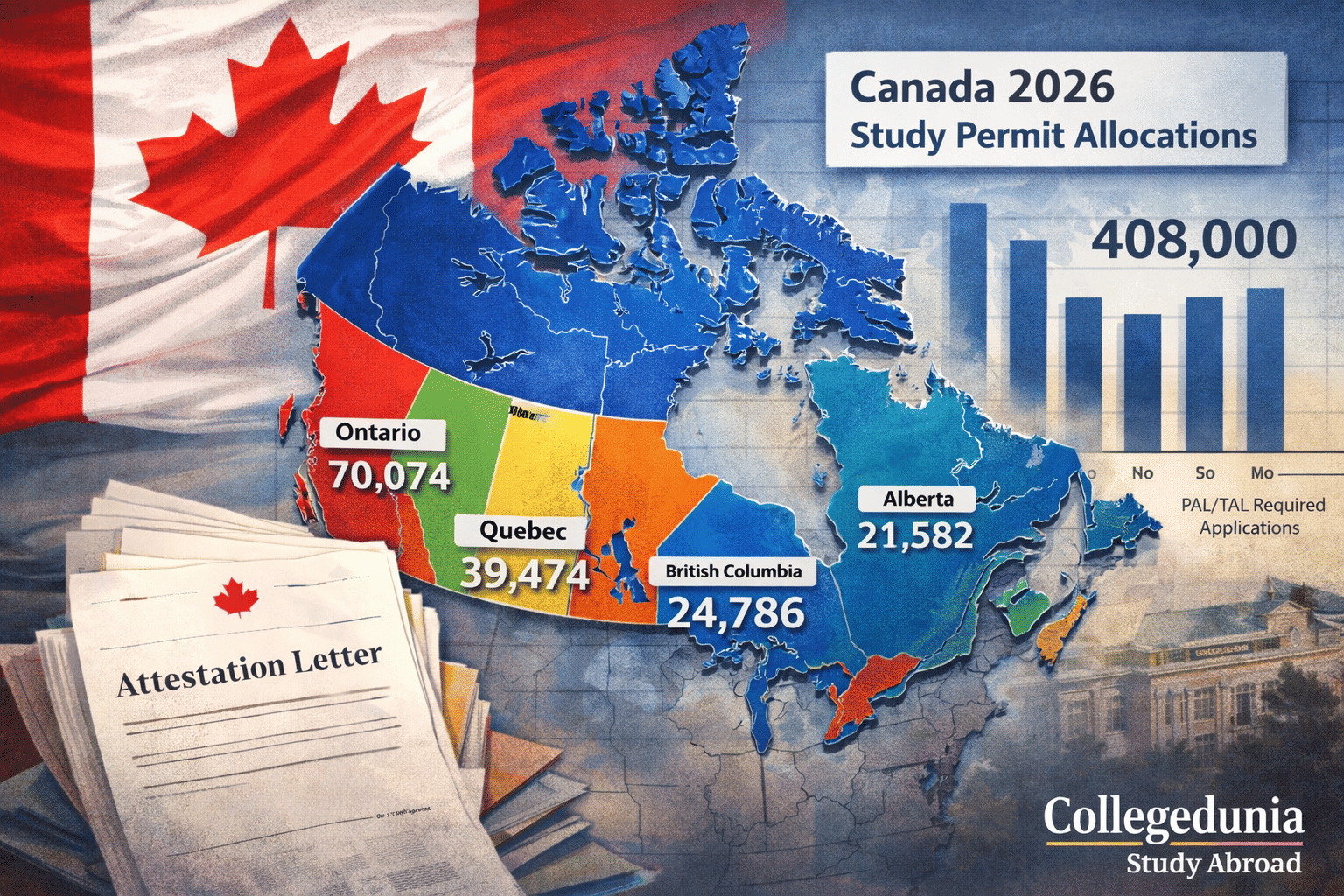 Canada sets 2026 study permit cap; Ontario gets 70,074