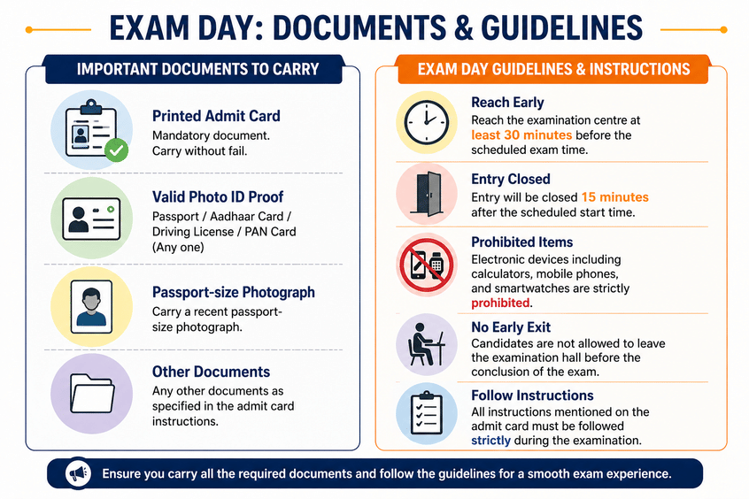Exam Day Guidelines and Documents Required