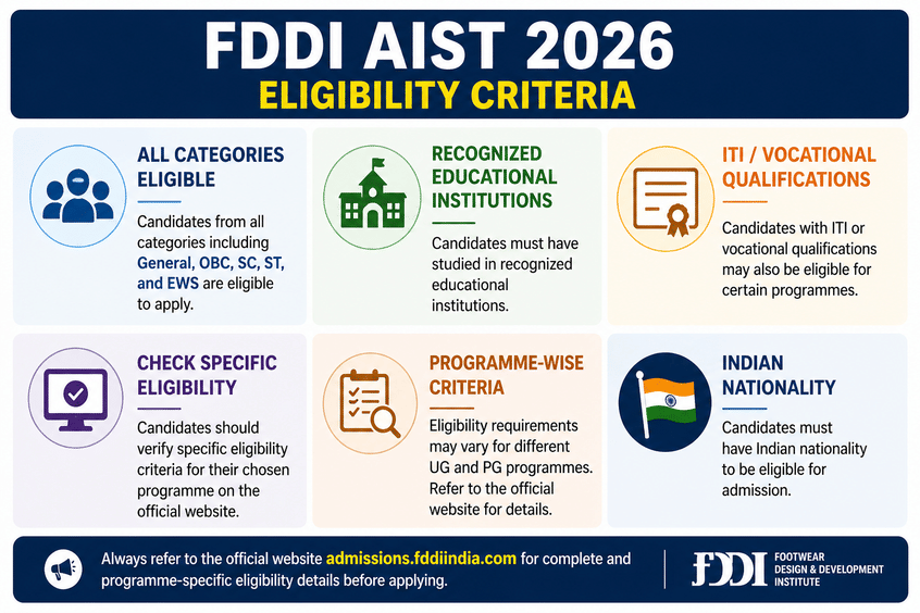 Eligibility Criteria for FDDI AIST 2026