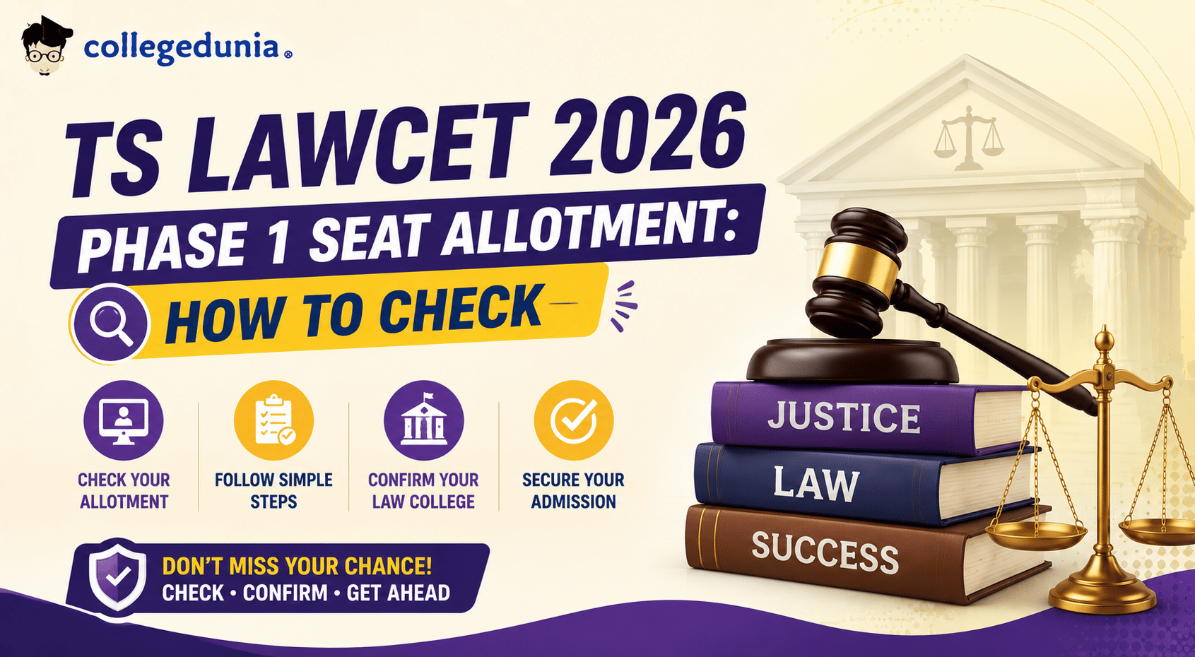 TS LAWCET 2026 Phase 1 Seat Allotment: How to Check