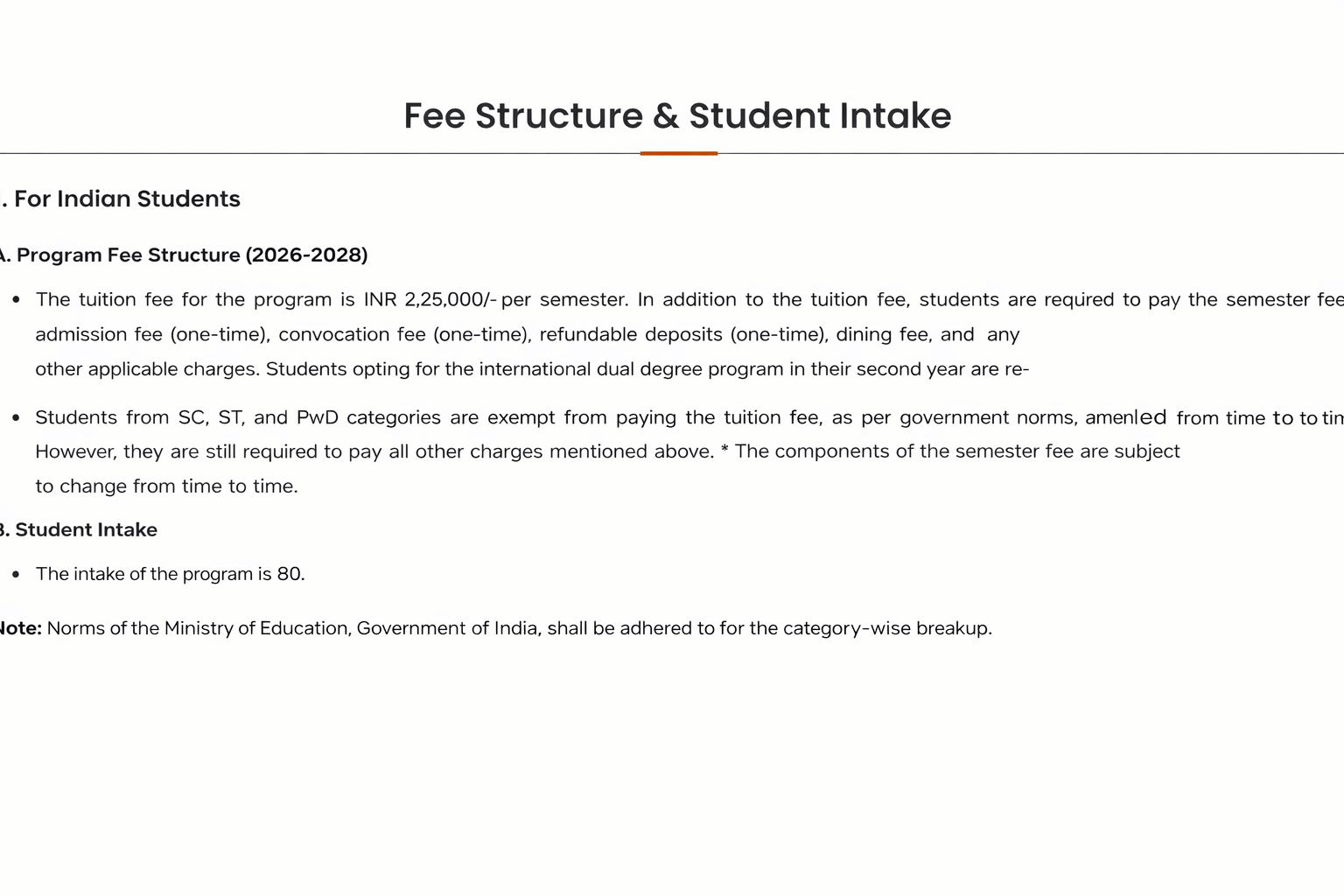  SME IIT Jodhpur MBA Fee Structure 2026